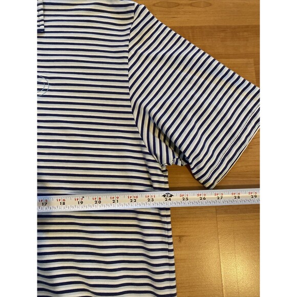 Peter‎ Millar Seaside Wash XL Comfort Striped Golf Polo Shirt Blue White Men’s - Picture 7 of 9